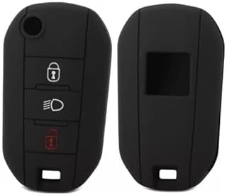 Autohan Keys Peugeot 208, 308, 301, 3008, 5008 Modelleri Için Siyah Silikon Anahtar Koruma Kılıfı, 3 Tuşlu ürün görseli 1