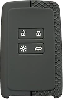 Autohan Keys Renault Anahtar Koruma Kılıfı, Petek Desenli, Gri-Siyah, Clio 5, Megane 4, Captur, Kaleos, Kadjar Ile Uyumlu ürün görseli 1