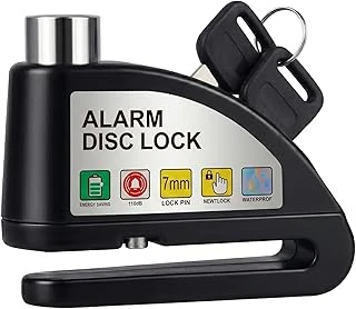 Babilden Pc1505 Alarm Disk Kilidi Seti, Fren Kilidi, Hırsızlığa Karşı Su Geçirmez 110 Db 7 Mm Pin 1,5 M Hatırlatma Kablosu Motosikletler Için Scooter Taşıma Çantası ürün görseli 1