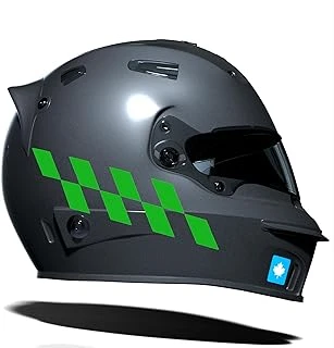 Orman Yeşili Damalı Kask Motosiklet Sticker Takımı ürün görseli 1
