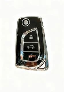 Autohan Keys Toyota Corolla Auris Yaris Verso Avensis Aygo Hilüx Nano Anahtar Koruma Kılıfı Siyah Gümüş Renk ürün görseli 1