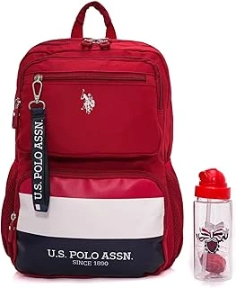 U.S. Assn. U.S. Polo. Assn. Unisex Okul Çanta Seti Plset2417005,Kırmızı Tek Ebat ürün görseli 1
