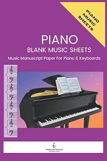 Piano Blank Music Sheets: Blank Music Manuscript Paper For Piano - Organize Your Piano Composition ürün görseli 1