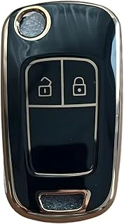 Autohan Keys Astra J, Corsa D, Corsa E, Insignia, Mokka, Meriva Için Akıllı Anahtar Kutusu, Siyah-Altın, 2 Düğmeli Anahtar Kılıfı ürün görseli 1