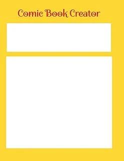Independently Published Comic Book Creator: 100 Page, 8.5X11 Blank Comic Book With Grid For Your Designs, Blank Cover With Block For Title And Front And Back Page Picture. ürün görseli 1