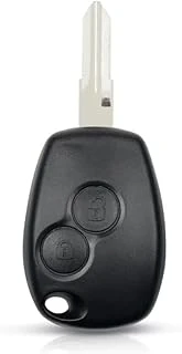 Autohan Keys Renault Dacia 2 Düğmeli Kumanda Anahtarı Kabı, Siyah, Plastik, Kangoo Clio Trafic Modelleri Için Anahtar Muhafazası ürün görseli 1