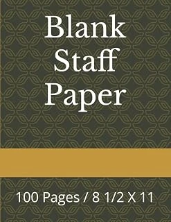 Blank Staff Paper: 100 Pages / 8 1/2 X 11 ürün görseli 1