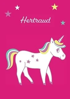 Hertraud: Einhorn Malbuch / Tagebuch / Notizbuch - Din A4 - Blanko (German Edition) ürün görseli 1