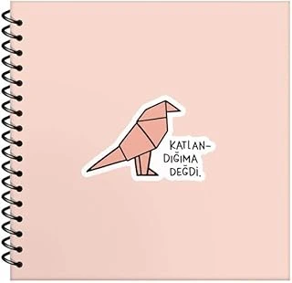 Hisli Şeyler 50 Yaprak Çizgili Sert Kapak Stickerli Defter, Katlandığıma Değdi, 16X15Cm ürün görseli 1