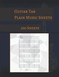Guitar Tab Blank Sheet Pages: Guitar Tab Manuscript | Write Your Own Music | 8.5In X 11In | 100 Pages ürün görseli 1