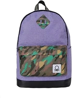 United Colors Of Okul Sırt Çantası, 40 X 29 X 11 Cm, Mor Kamuflaj, Unisex ürün görseli 1