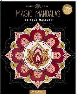 Spirit & Soul , Magic Mandalas: Glitzer-Malbuch: Kreatives Ausmalen – 30 Motive Mit Übermalbarem Glitter ürün görseli 1