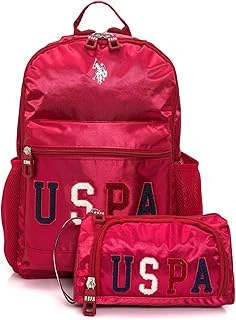 U.S. Assn. U.S. Polo. Assn. Unisex Okul Çanta Seti Plset2425860,Kırmızı Tek Ebat ürün görseli 1