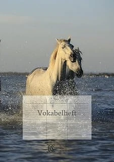 Independently Published Vokabelheft A4, Motiv Pferde, Hochglanz Cover, Drei Spalten, 50 Seiten, 39 Zeilen: Drei Sprachen, Drei Spalten, Drei Vokabeln (Pferde, Vokabelheft A4, 50 Seiten, 39 Zeilen) (G ürün görseli 1