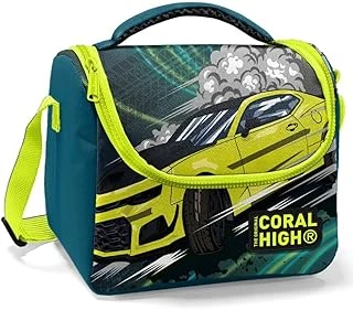 Coral High Erkek Çocuk Okul Beslenme Çantası - Yeşil-Sarı Yarış Arabası ürün görseli 1