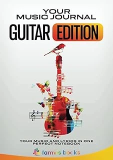 Your Music Journal: Guitar | Music Book | Learn Guitar With Fun | With Introduction To Notes And Terms In Several Languages | Sheet Music + Fingering ... | 108 Pages | 8,3'' X 11,7' Din A4' | English ürün görseli 1