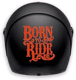 Sticker Usta Motosiklet Kask Born To Ride Motosiklet Araba Oto Sticker 00066 Kırmızı 12X10 Cm ürün görseli 1