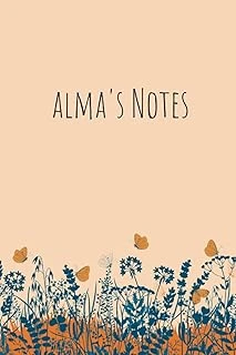 Alma'S Notes: Custom Name Personalized Journal With Floral Print Cover With The Name Alma ürün görseli 1