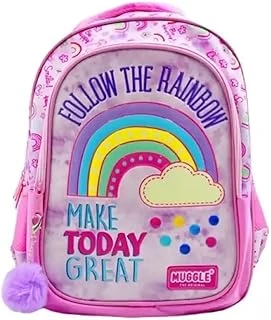 Muggle Okul Çantası Rainbow Pembe Mu-6696 ürün görseli 1