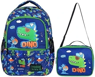 Waddell Dino Desenli Embos İlkokul Çantası, Beslenme Çantalı, Çok Renkli ürün görseli 1