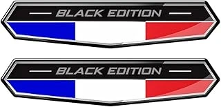 Black Edition Fransa Bayraklı 3D Sticker ürün görseli 1