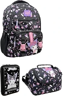 Wiggle Kuromi Temalı 3'Lü Okul Seti Sırt Çantası-Beslenme Çantası-Kalemlik ürün görseli 1