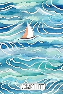 Independently Published Vokabelheft: Vokabelheft Ozean, Zweispaltig, Leeres Heft Zum Ausfüllen Mit 60 Seiten Und Je 2 Spalten, Din A5, Schiff Auf Dem Meer, Segeln, Englisch, Französisch Und Spanisch ürün görseli 1