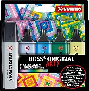 Stabilo Arty - Fosforlu Kalem - 5'Li Paket - Soğuk Renkler ürün görseli 1