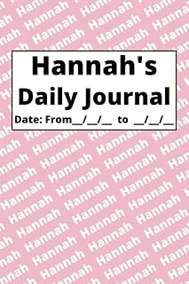 Independently Published Personalized Daily Journal - Hannah: Pink Cover ürün görseli 1