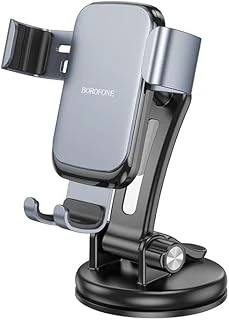 Borofone Warrior Siyah Araç İçi Telefon Tutucu, 4,5-7 İnç Telefonlar Için Ayarlanabilir, Hareketli Ekleme Kol Genişliği, Dayanıklı Plastik, Kolay Montaj Kullanım Bh95 ürün görseli 1