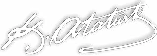 Sticker Usta Atatürk Mustafa Kemal Atatürk Imza Araba Motosiklet Oto Karavan Sticker Beyaz 10X3 Cm ürün görseli 1