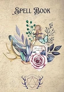 Independently Published D&D Character Journal: Floral Spell Book: 6 Sets Of Character Sheets, Mix Pages For Notes And Drawings (Lined And Graph), And More ürün görseli 1