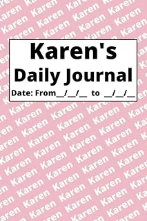 Independently Published Personalized Daily Journal - Karen: Pink Cover ürün görseli 1