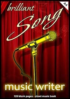 Independently Published Brilliant Song - Music Writer: Sheet Music Book, A4, 128 Blank Music Sheets, Composer, Write Music, Composing Sheets, Professional Composing, Gift ... Kids, Boys, Girls, For B ürün görseli 1