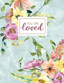 You Are Loved: Floral Notebook Journal, Sky Blue, 8.5 X 11 College-Ruled Pages ürün görseli 1