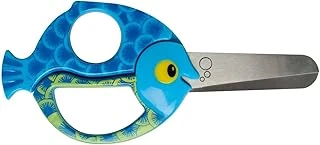 Fiskars Çocuk Hayvan Makası Balık Motifli Sağ Sol Elini Kullananlar Için, Mavi, Uzunluk 13 Cm ürün görseli 1