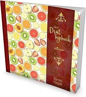 Gockler® Diät-Tagebuch: Das 90 Tage Abnehmtagebuch Zum Ausfüllen • Professionell Gestaltet, Softcover Mit Glänzendem • Motiv „Obstscheiben“ • Ein Ernährungstagebuch Zum Abnehmen ürün görseli 1