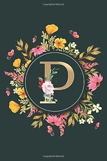 Letter P Notebook: Initial Monogram Letter P Journal - Pretty Personalized Lined Notebook For Kids, Girls, Women. Ruled Notebook Size 6 X 9 Inches - 120 Pages ürün görseli 1