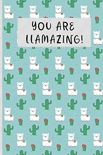 You Are Llamazing!: Cute Llama Lined Journal/Alpaca Lined Journal | Lined Llama Notebook / Alpaca Notebook | Cute Notebook For Girls Women With Cute Llama Alpaca Cactus 6 X 9 Inch | ürün görseli 1