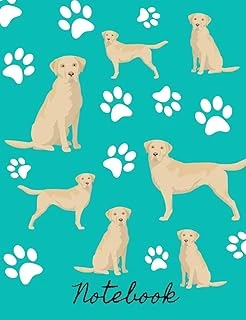 Notebook: School Composition Notebook 100 Pages Wide Ruled Lined Paper Yellow Labrador Retriever Dog ürün görseli 1