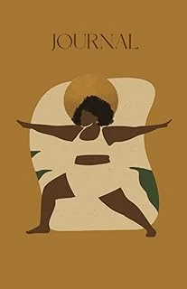 Black Women'S Yoga Series, Journal/Notebook In Gold By Settle: Beautiful 240 Paged Lined Journal On Cream Paper, Size 5.5In X 8.5In ürün görseli 1