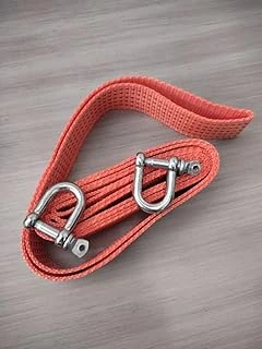 Polyester Oto Çekme Halatı, Turuncu, 3 Metre, 3 Ton, 50 Mm Genişlik, Mapa Vidalı Kancalı(Zincir Kilidi), Araç Kurtarma ürün görseli 1