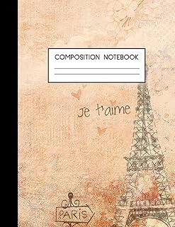 Composition Notebook: Paris, France High School Or College Composition Notebook - Romantic Eiffel Tower Sketch - Perfect For French Class - Large 8.5"X11" Size With 100 College Ruled Pages ürün görseli 1