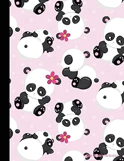 Cute Panda Notebook: Blank College Ruled Panda Journal For Gifts Or School Supplies, Standard Letter Size, 100 Pages ürün görseli 1