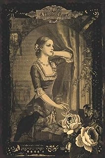 A Thousand Hours: 6" X 9" Gothic Floral Blank Lined Notebook, Victorian Multipurpose Jotter Log Book, 110 Pages Wide Ruled Lined Journal, Romantic Victoriana Everyday Writing Pad ürün görseli 1