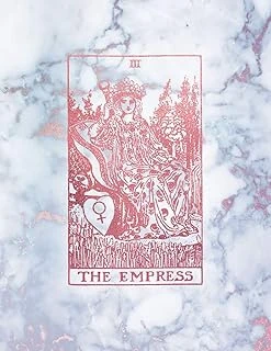 The Empress: College Ruled Journal | 8.5 X 11 A4 Notebook | Radiant Moon Stone Marble And Gold Tarot Card - 150 College Ruled Lined Pages ... Gold - College Ruled Composition Notebook) ürün görseli 1