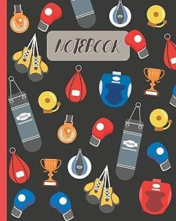 Notebook: Boxing Cartoon Cover - Lined Notebook, Diary, Track, Log & Journal - Cute Gift For Kids, Teens, Men, Women, Boxers & Coaches (8" X10" 120 Pages) ürün görseli 1