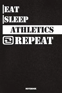Eat Sleep Athletics Notebook: Lined Notebook / Journal Gift For Athletics Lovers, 120 Pages, 6X9, Cover, Matte ürün görseli 1