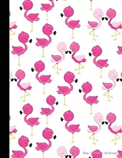 Pink Flamingo Notebook: College Ruled Pink Flamingo Print Blank Journal For School Supplies And Gifts, Standard Letter Size, 100 Pages ürün görseli 1
