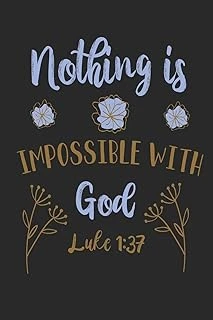 Nothing Is Impossible With God Luke 1:37: Funny Blank Lined Journal Notebook, 120 Pages, Matte Cover, 6 X 9 ürün görseli 1